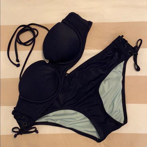 Victoria Secret Navy Two Piece Sz.S (Navy Blue) - Picture 2 of 7